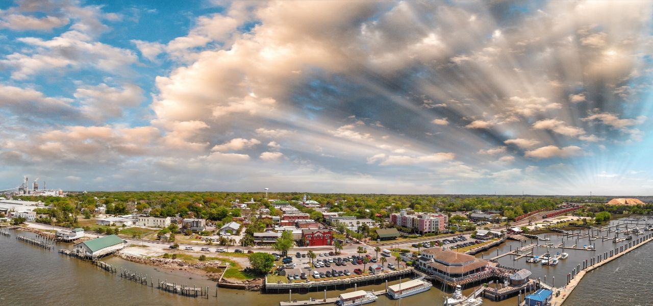 Amelia Island Aerial View Close to Tributary