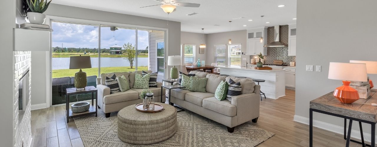 Model home interior living room