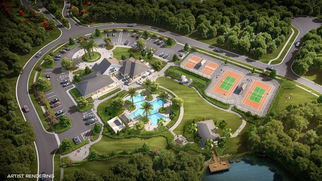 rendering of the lakeview amenity center siteplan