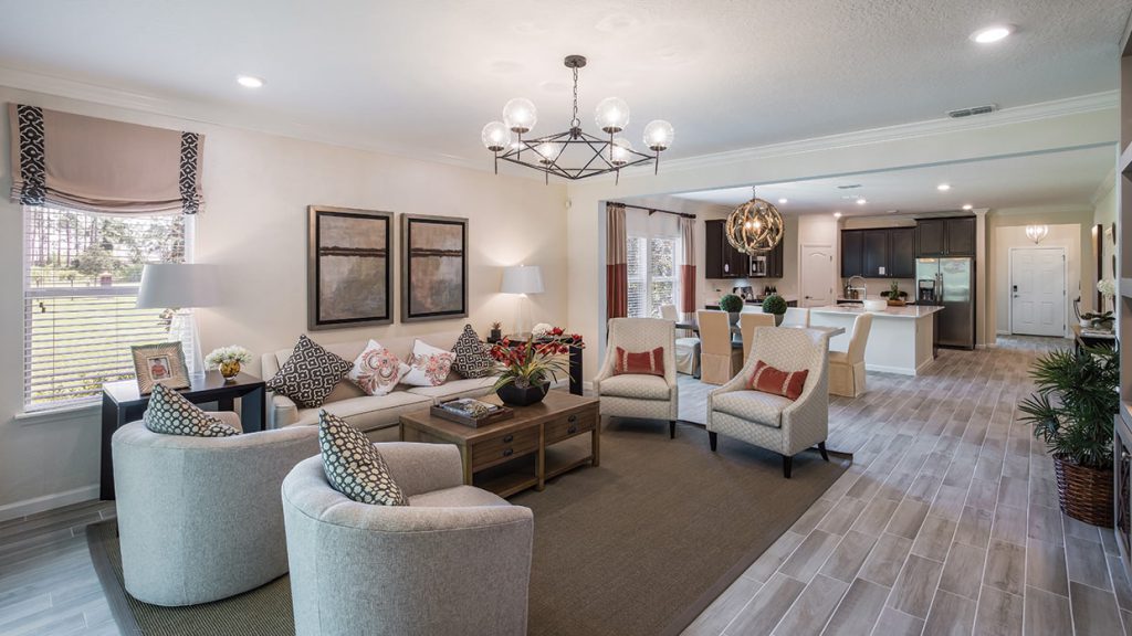 living room at lakeview lennar home