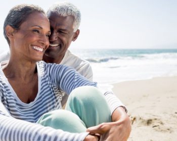 mature couple on amelia island beach in nassau county