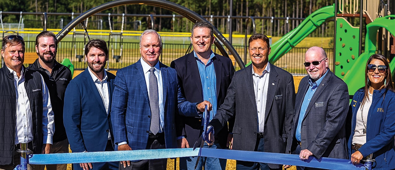 tributary developers cutting the ribbon at the regional park opening in nassau county florida