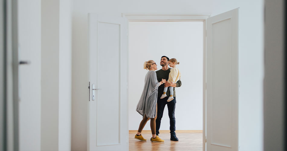 couple in new empty home