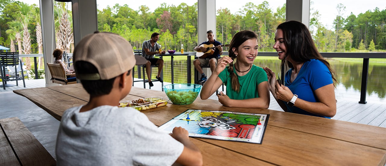 family having fun at Master-Planned Community Tributary