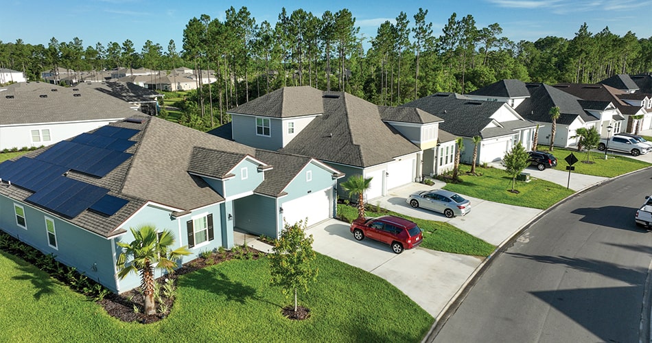 aerial of the Tributary community in North Florida 
