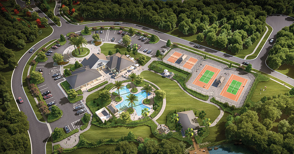 aerial of tributary and lakeview