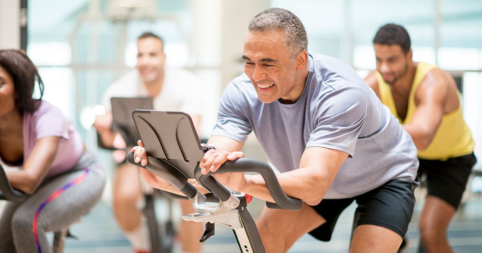 people exercising at the gym at lakeview