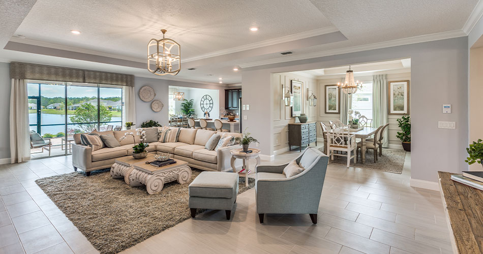 New home interior at retirement 55 plus community