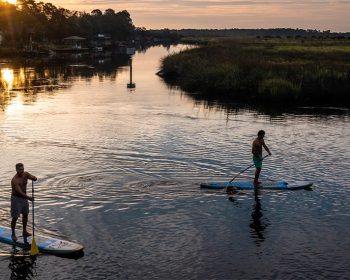 Paddleboarding along the Nassau COunty River